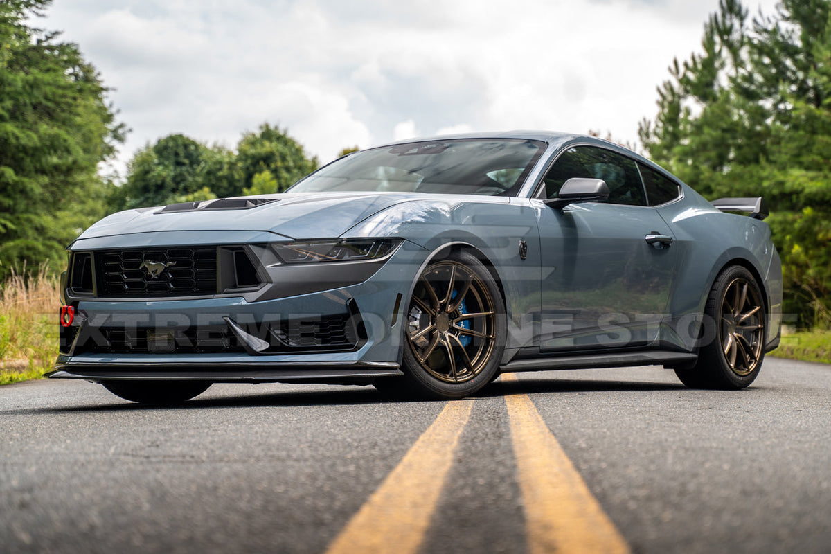 2024+ Ford Mustang Dark Horse DRY CARBON FIBER Front Splitter image 3