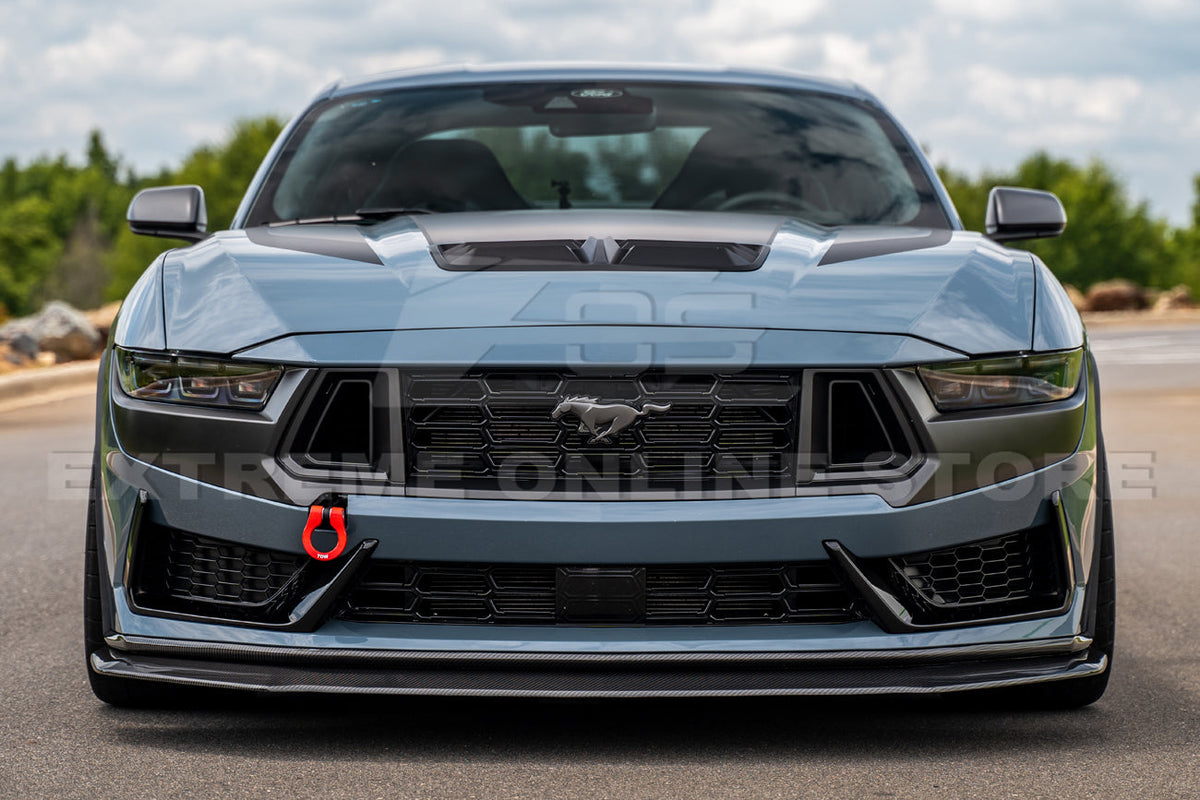 2024+ Ford Mustang Dark Horse DRY CARBON FIBER Front Splitter image 6