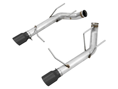 AWE Track Edition Axle-back Exhaust for the S197 Ford Mustang GT - Diamond Black Tips image 1