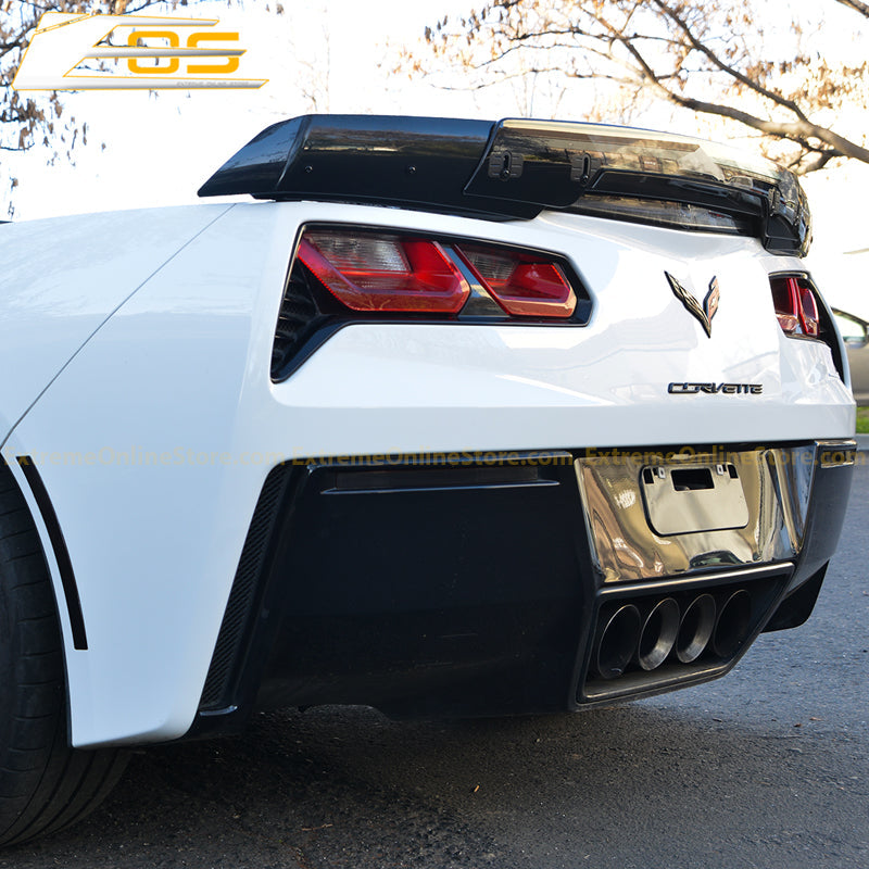 Corvette C7 Wickerbill Rear Spoiler Extension (Dark Tinted) image 5