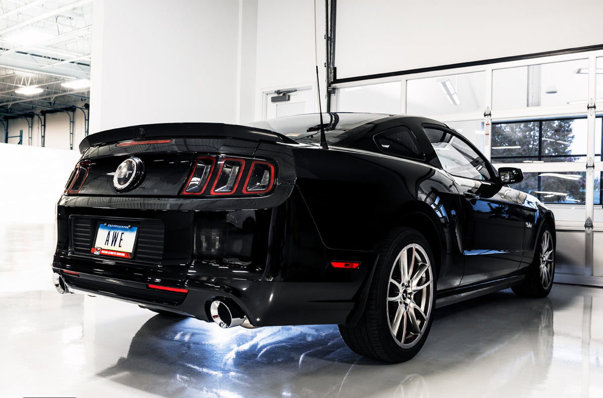 AWE Touring Edition Axle-back Exhaust for the S197 Ford Mustang GT - Chrome Silver Tips image 3