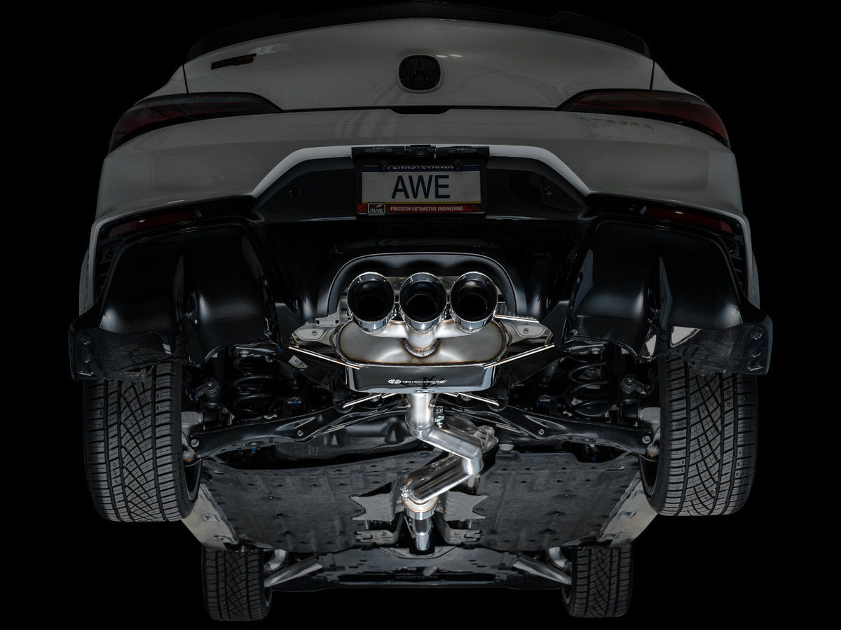 AWE Touring Edition Exhaust for DE5 Integra Type-S - Triple Chrome Silver Tips image 12