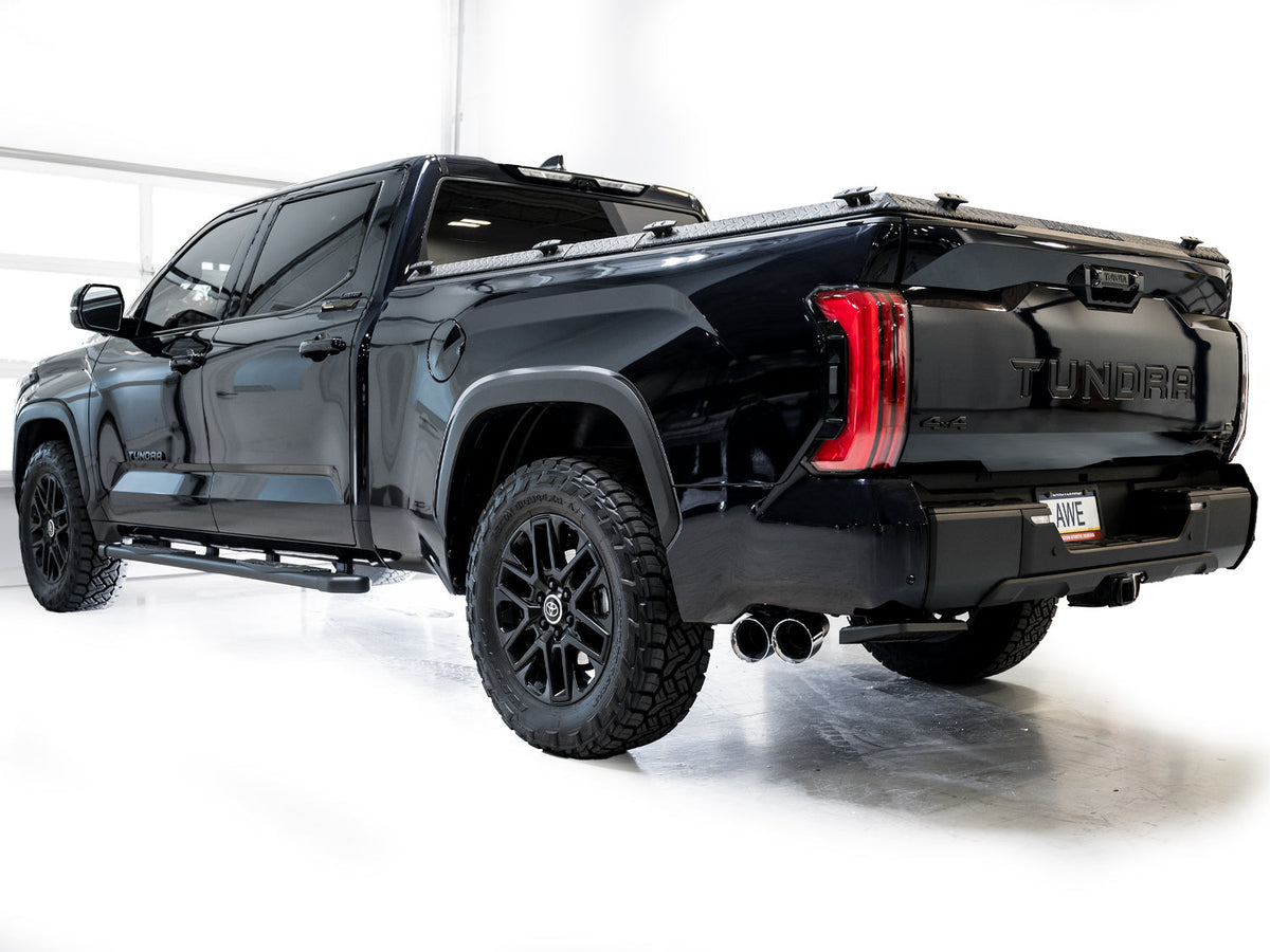 AWE 0FG Exhaust for 3rd Gen Toyota Tundra - Dual Chrome Silver Tips image 6
