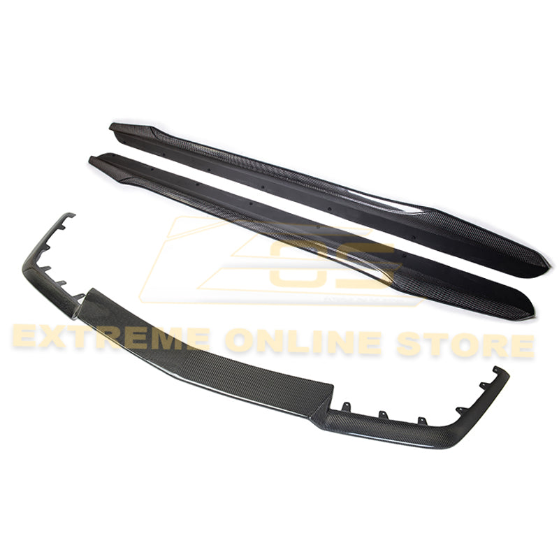 2009-15 Cadillac CTS-V Carbon Fiber Front Splitter & Side Skirts image 1