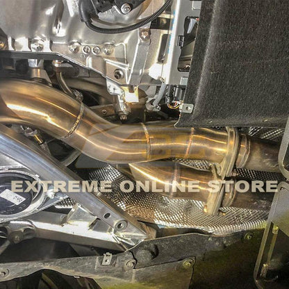 2014-20 BMW M4 / M3 / M2 Competition S55 Engine Catless Down Pipes image 2