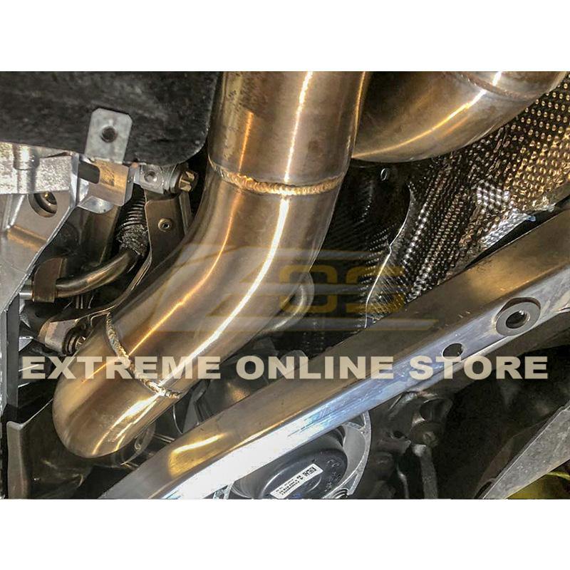 2014-20 BMW M4 / M3 / M2 Competition S55 Engine Catless Down Pipes image 3