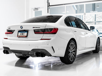 AWE Non-Resonated Touring Edition Exhaust for G2X M340i / M440i - Diamond Black Tips image 4