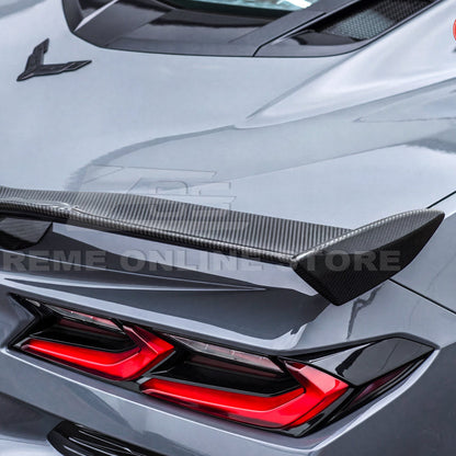 Corvette C8 Z06 W/ Z07 Package Factory Dry Carbon Fiber Rear High Wing Spoiler image 16
