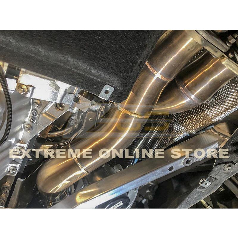 2014-20 BMW M4 / M3 / M2 Competition S55 Engine Catless Down Pipes image 4
