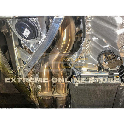 2014-20 BMW M4 / M3 / M2 Competition S55 Engine Catless Down Pipes image 6