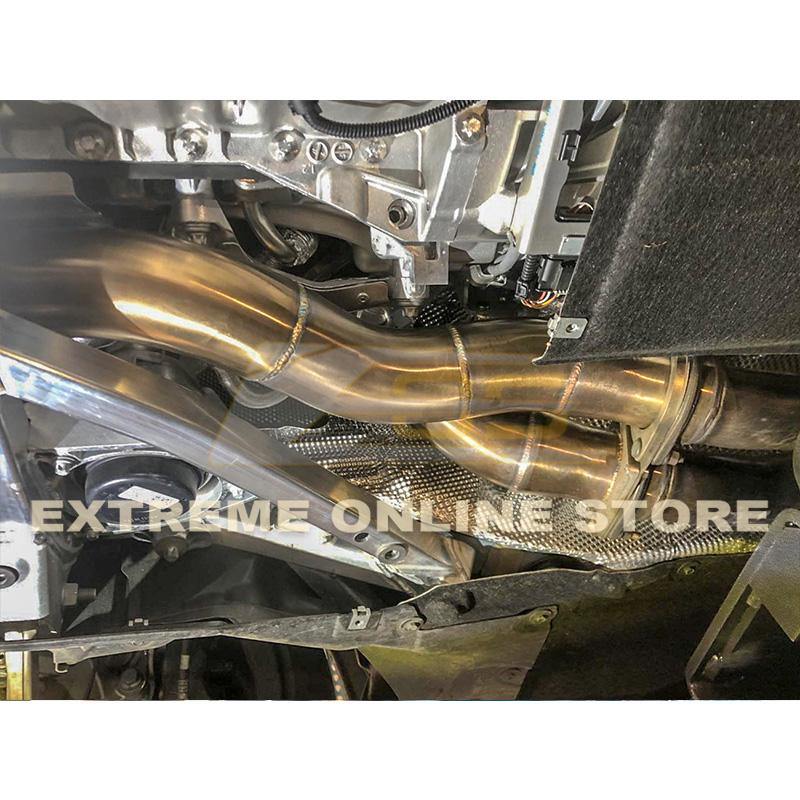 2014-20 BMW M4 / M3 / M2 Competition S55 Engine Catless Down Pipes image 10