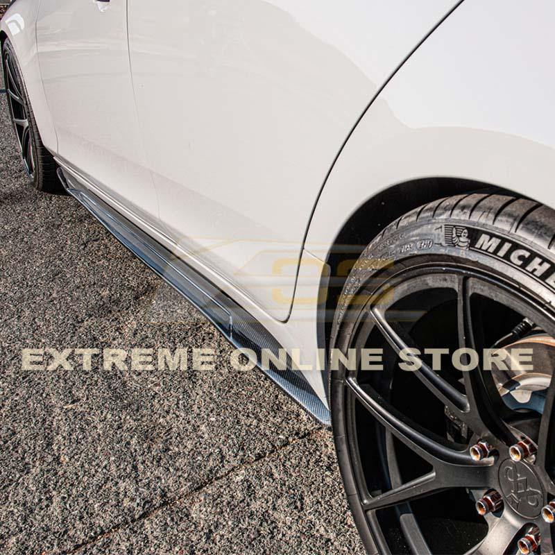 2014-19 Cadillac CTS Carbon Fiber Side Skirts Rocker Panels image 1