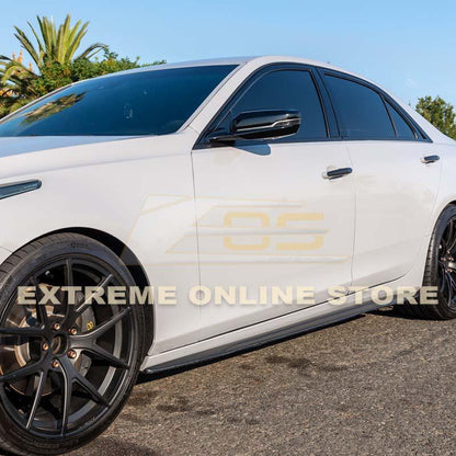 2014-19 Cadillac CTS Carbon Fiber Side Skirts Rocker Panels image 4