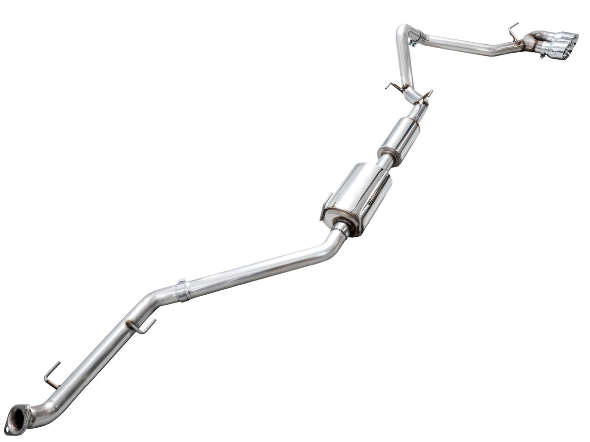 AWE 0FG Exhaust for 4th Gen Toyota Tacoma - Dual Chrome Silver Tips image 11