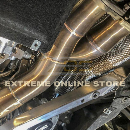 2014-20 BMW M4 / M3 / M2 Competition S55 Engine Catless Down Pipes image 1