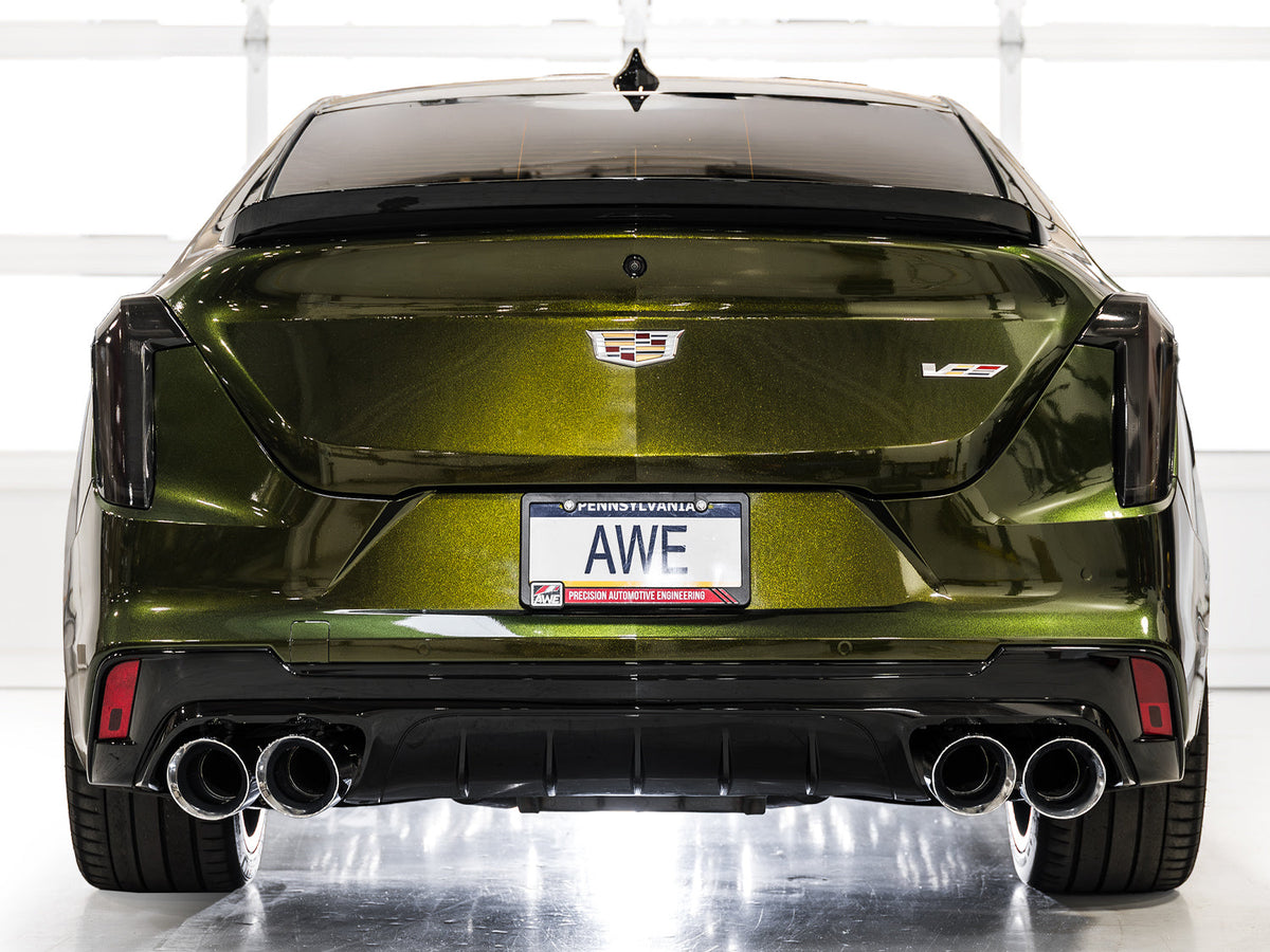 AWE SwitchPath™ Exhaust for Cadillac CT4-V Blackwing - Chrome Silver Tips image 4