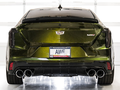 AWE SwitchPath™ Exhaust for Cadillac CT4-V Blackwing - Chrome Silver Tips image 4