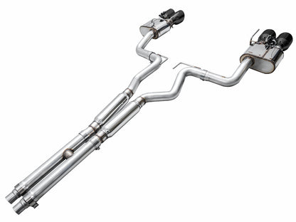 AWE SwitchPath™ Exhaust for S650 Ford Mustang Dark Horse - Quad Diamond Black Tips image 12