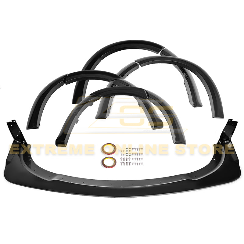 2015-Up Dodge Charger SRT Wide Body Front Splitter W/ Side Fender Flares image 1