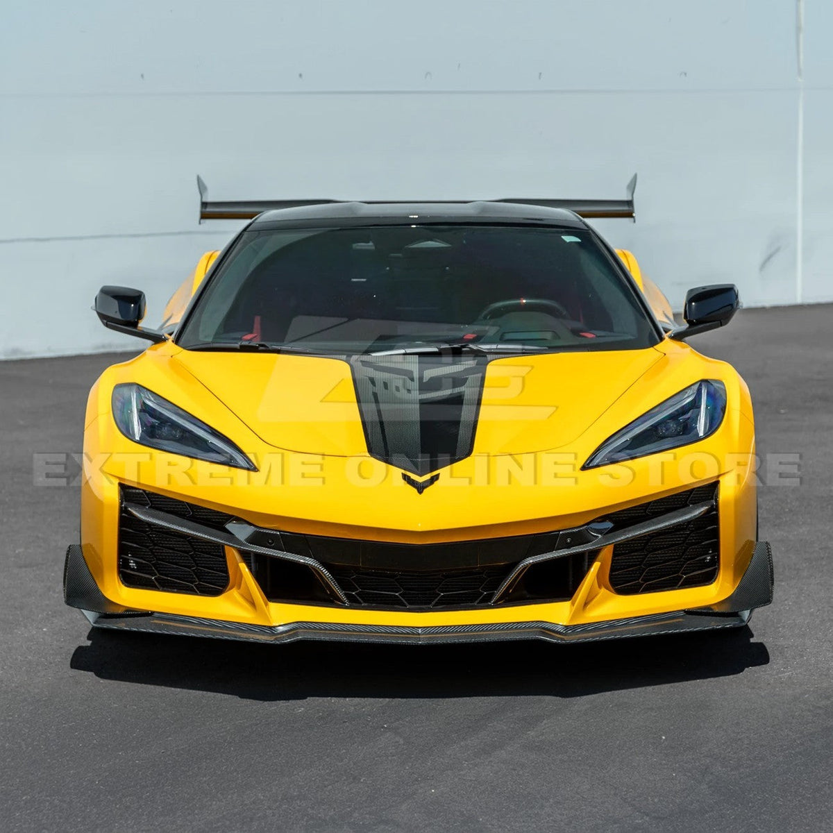 2023-Up Corvette C8 Z06 Z07 DRY CARBON FIBER Extended Package Front Lip & Canards image 6