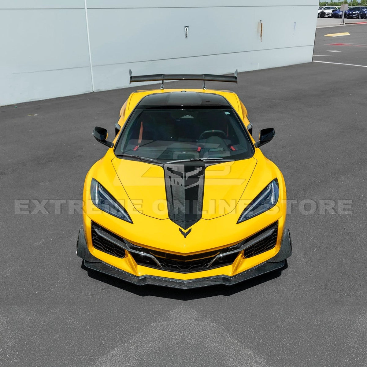 2023-Up Corvette C8 Z06 Z07 DRY CARBON FIBER Extended Package Front Lip & Canards image 7