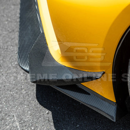 2023-Up Corvette C8 Z06 Z07 DRY CARBON FIBER Extended Package Front Lip & Canards image 20