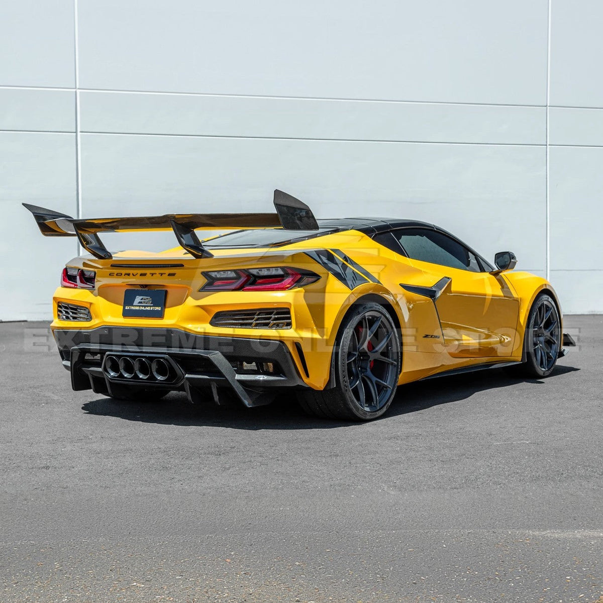2023-Up Corvette C8 Z06 dry CARBON FIBER Rear Bumper Finned Diffuser image 4