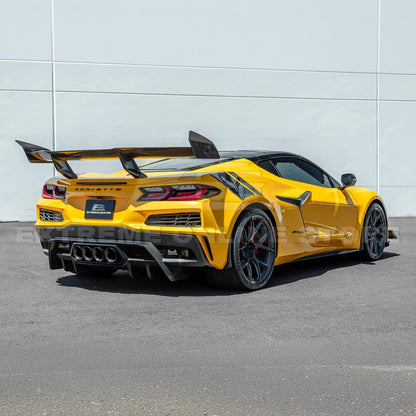 2023-Up Corvette C8 Z06 dry CARBON FIBER Rear Bumper Finned Diffuser image 4
