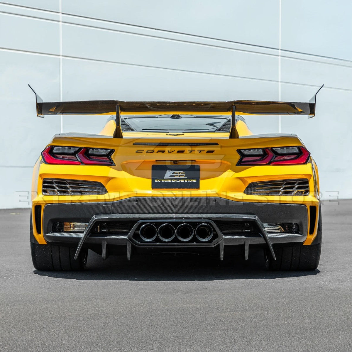 2023-Up Corvette C8 Z06 dry CARBON FIBER Rear Bumper Finned Diffuser image 6