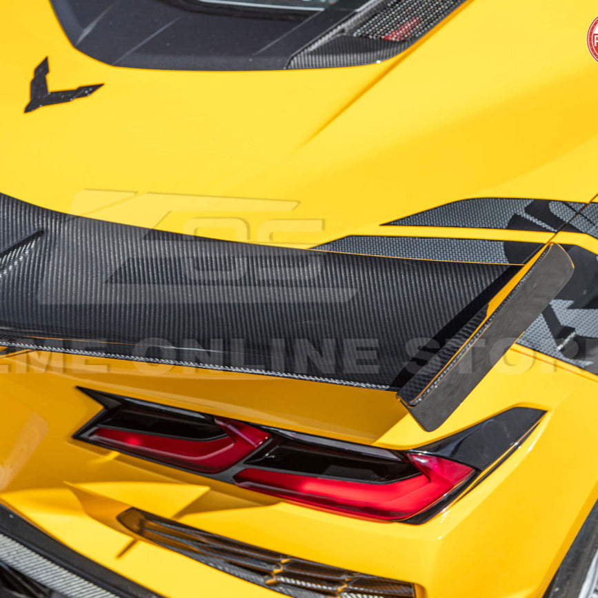ZR1 Package Corvette C8 Z06 / E-Ray DRY CARBON FIBER Rear Spoiler image 48