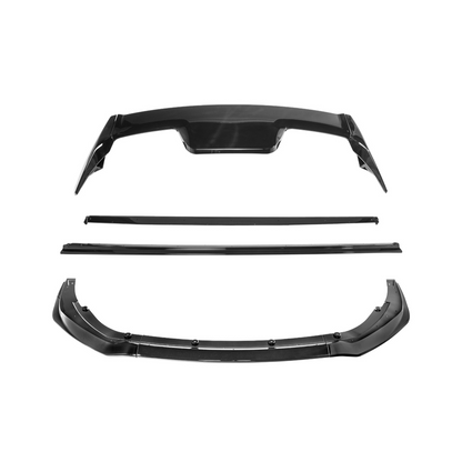 2025-Up Toyota GR Corolla Glossy Black Front Lip Side Skirts Rear Wing Spoiler image 2