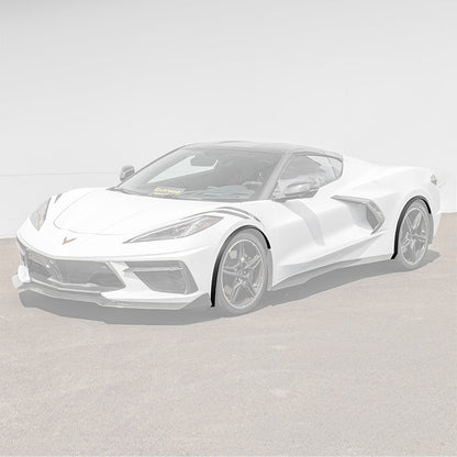 Chevrolet Corvette C8 Stingray DRY CARBON FIBER Side Wheel Fender image 3