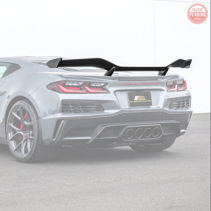 Corvette C8 Z06 W/ Z07 Package Factory Dry Carbon Fiber Rear High Wing Spoiler image 3
