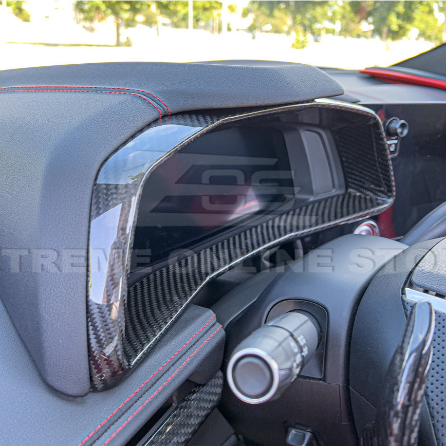 Corvette C8 DRY CARBON FIBER Gauge Cluster Cover image 4