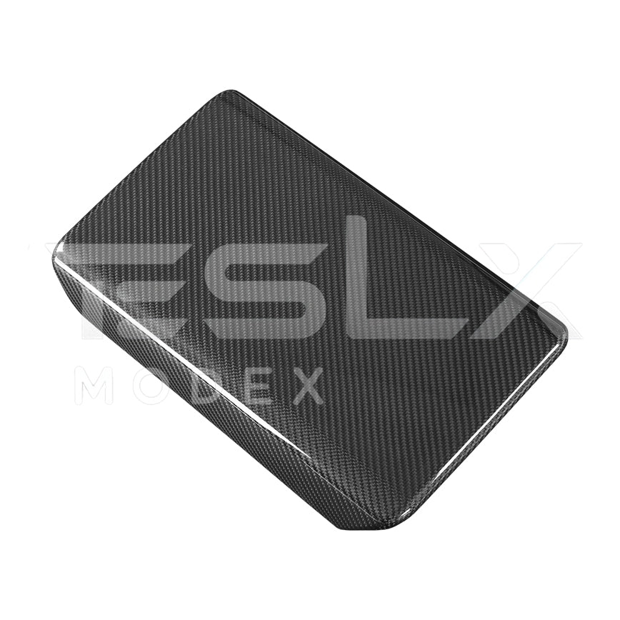 2020-Up Tesla Model 3 Y Carbon Fiber Interior Center Armrest Cover image 18
