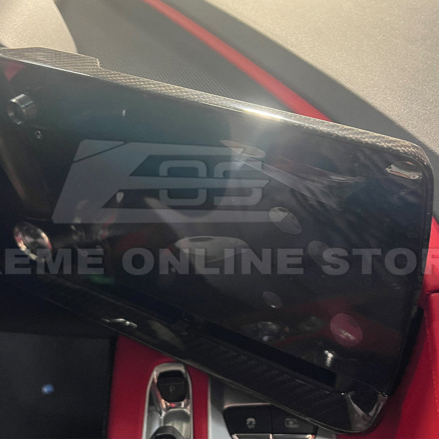 Corvette C8 DRY CARBON FIBER Radio GPS Navigation Screen Cover image 5