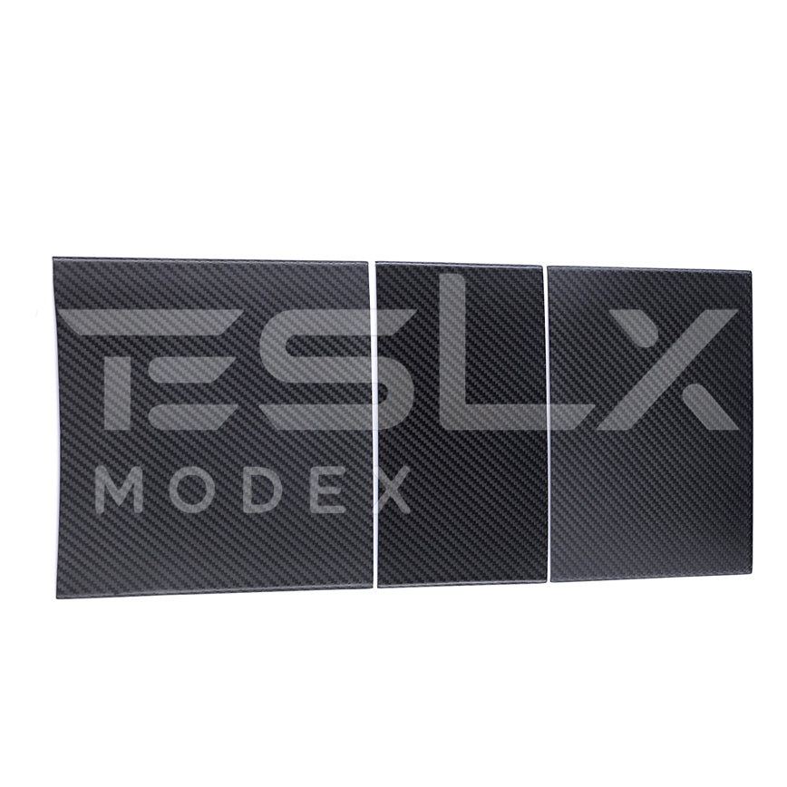 2024-Up Tesla Model 3, 2025-Up Model Y Carbon Fiber Interior Central Storage Box Cover image 1