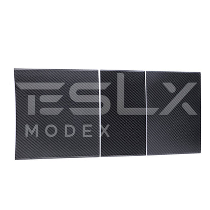 2024-Up Tesla Model 3, 2025-Up Model Y Carbon Fiber Interior Central Storage Box Cover image 1