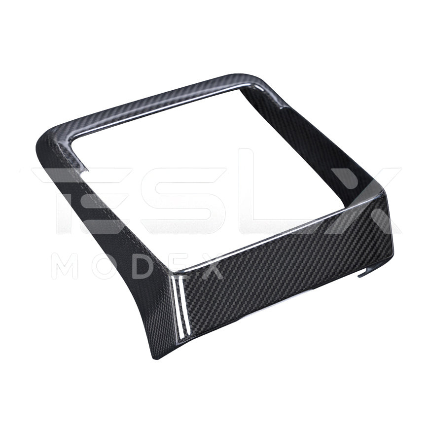2024-Up Tesla Model 3, 2025-Up Model Y Carbon Fiber Interior Rear Display Frame Cover image 1