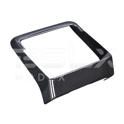2024-Up Tesla Model 3, 2025-Up Model Y Carbon Fiber Interior Rear Display Frame Cover image 1