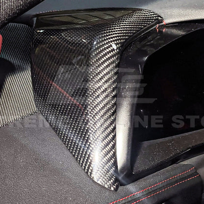 Corvette C8 DRY CARBON FIBER Upper Dashboard Instrument Side Panel Cover image 7