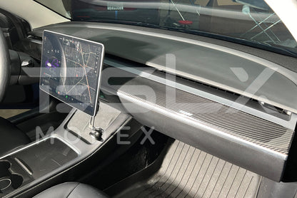 2017-Up Tesla Model 3 20-24 Y Carbon Fiber Interior Instrument Trim image 5