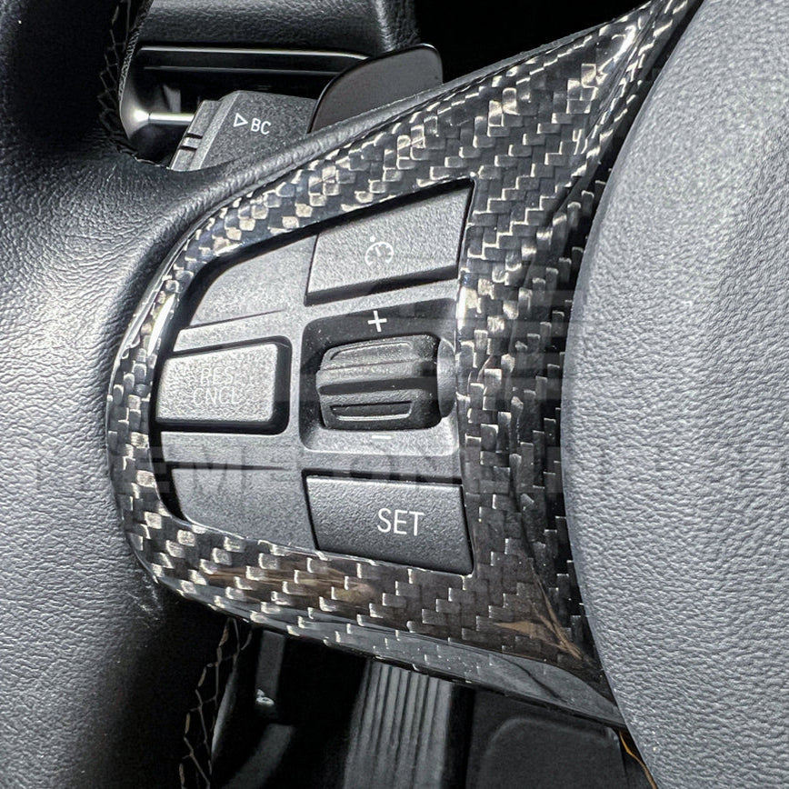 2020-Up Toyota Supra Carbon Fiber Steering Wheel Trim Cover image 6