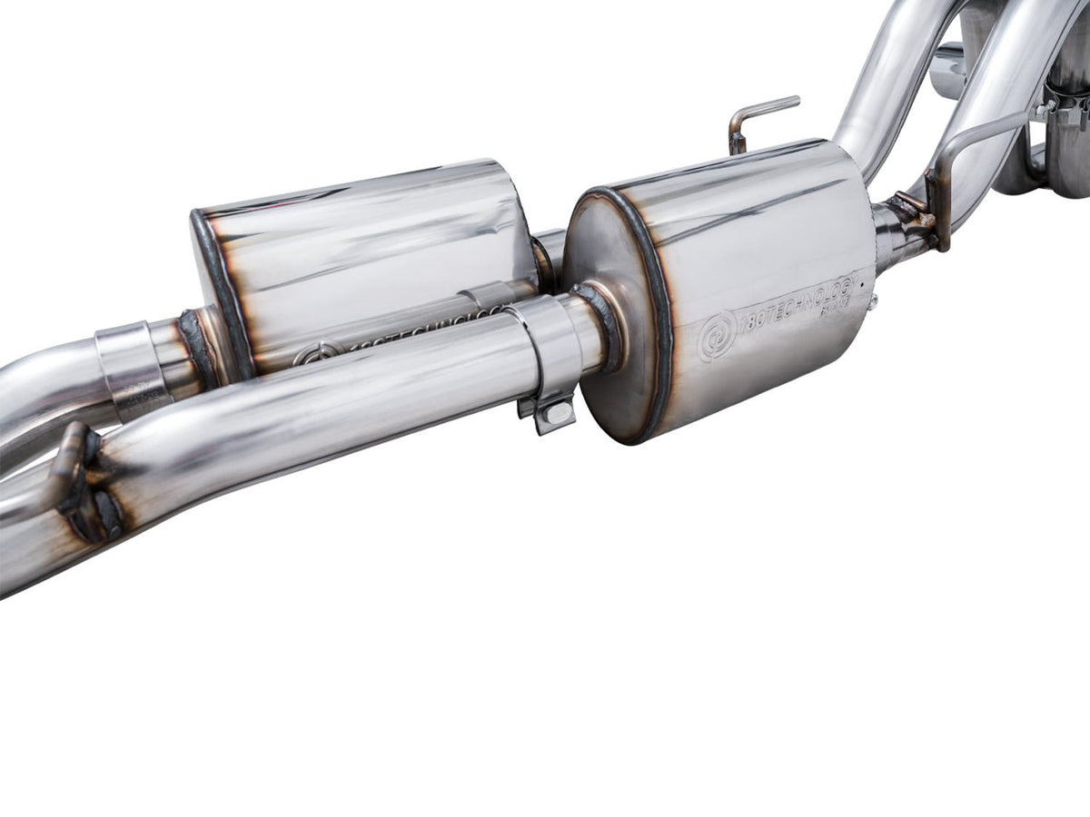 AWE 0FG Exhaust with BashGuard for 3rd Gen Tacoma - Dual Diamond Black Tips image 19