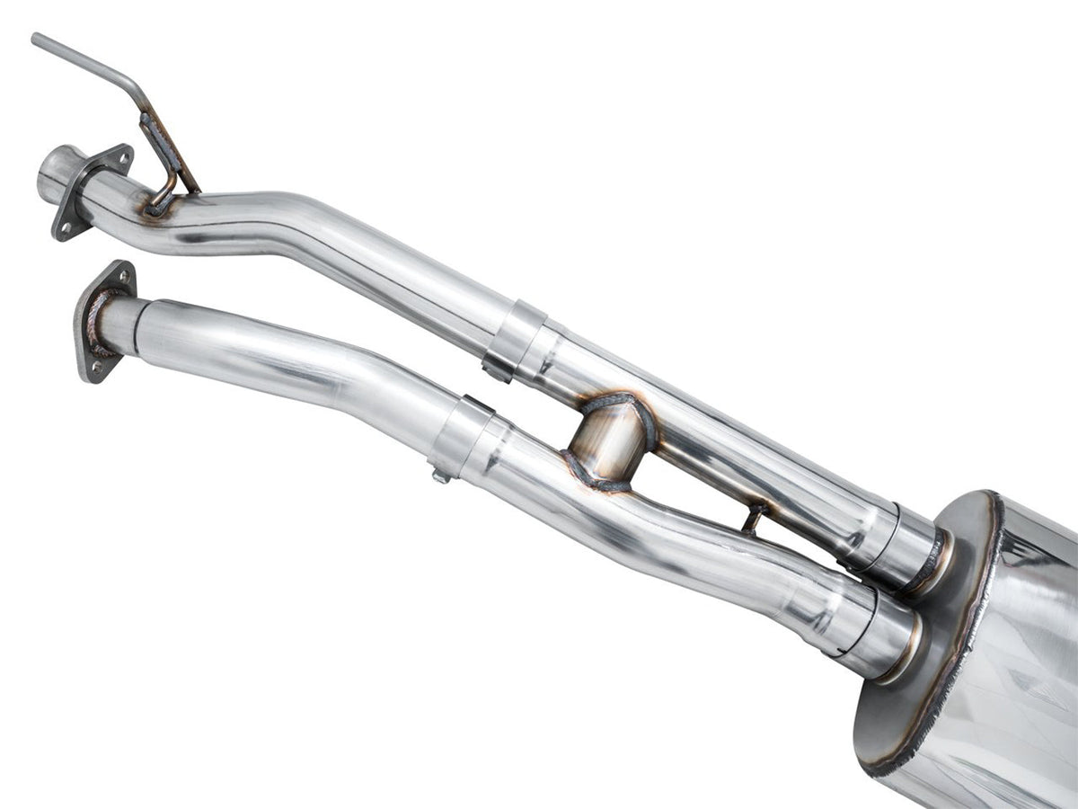 AWE 0FG Exhaust with BashGuard for 3rd Gen Tacoma - Dual Chrome Silver Tips image 16