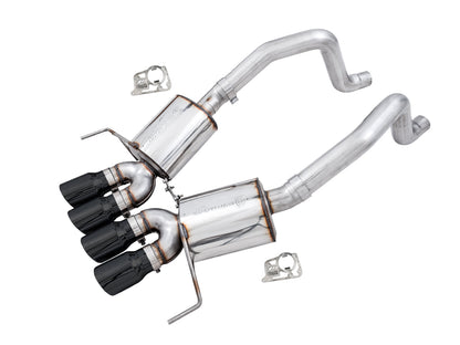 AWE Track Edition Axleback Exhaust for C7 Corvette Stingray / Z51 / Grand Sport / Z06 / ZR1 -- Diamond Black Tips (includes AWE AFM valve simulators) image 2