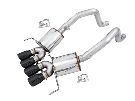 AWE Track Edition Axleback Exhaust for C7 Corvette Stingray / Z51 / Grand Sport / Z06 / ZR1 -- Diamond Black Tips (includes AWE AFM valve simulators) image 2