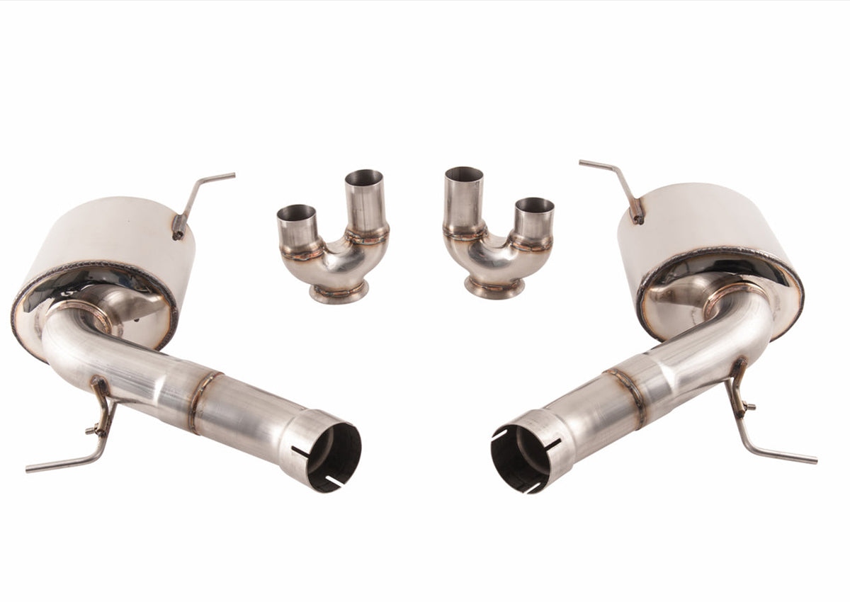 AWE Touring Edition Axle Back Exhaust for BMW F10 M5, Chrome Silver Tips image 1