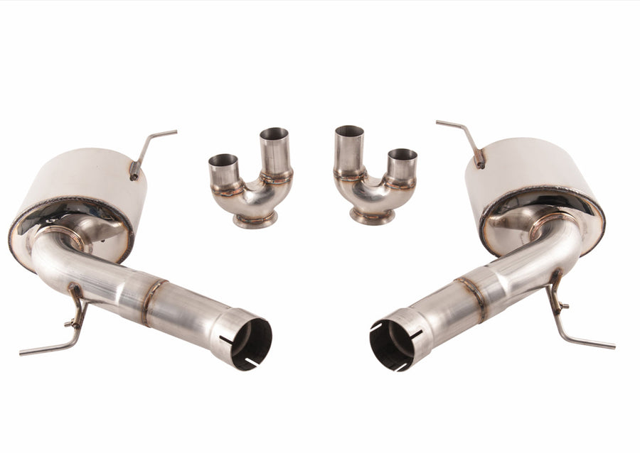 AWE Touring Edition Axle Back Exhaust for BMW F10 M5, Chrome Silver Tips image 1