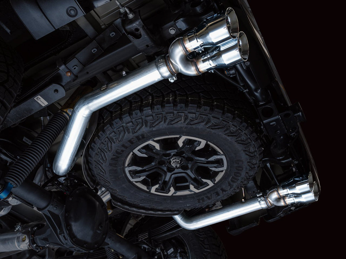 AWE 0FG Catback Exhaust for Silverado ZR2/Sierra AT4X - Quad Chrome Silver Tips image 8